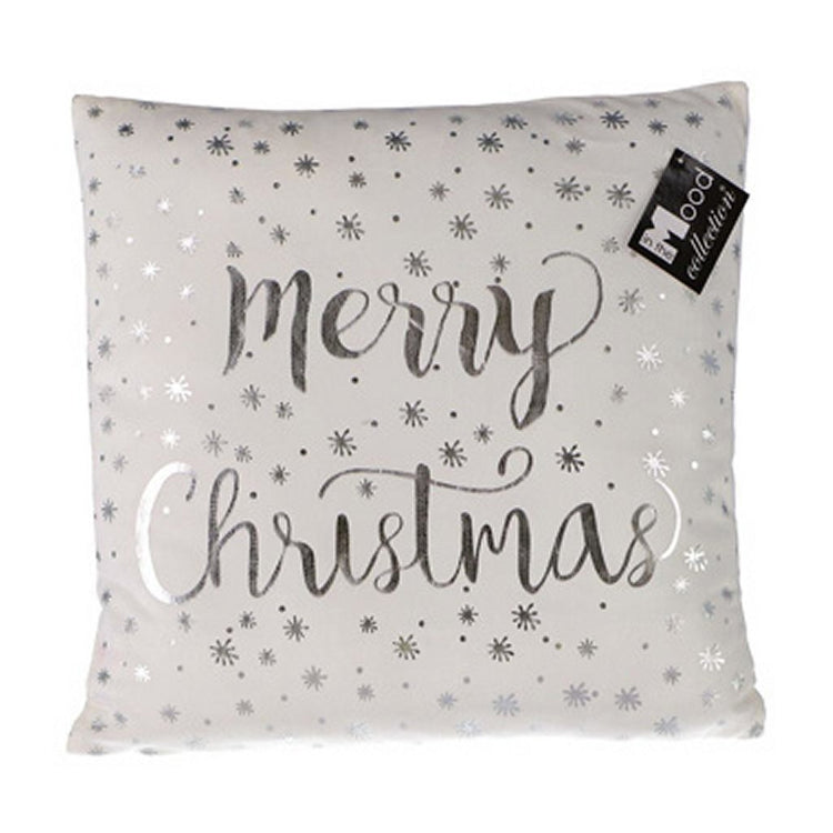 Dans la collection d'humeur dans la collection d'humeur joyeux Noël coussin blanc 40x40x10 cm