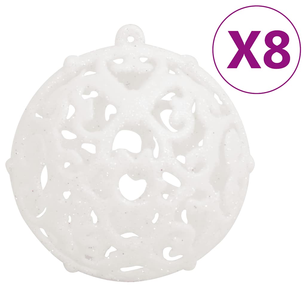 Vidaxl 111-Parts Ball de Noël Set Polystyrène blanc