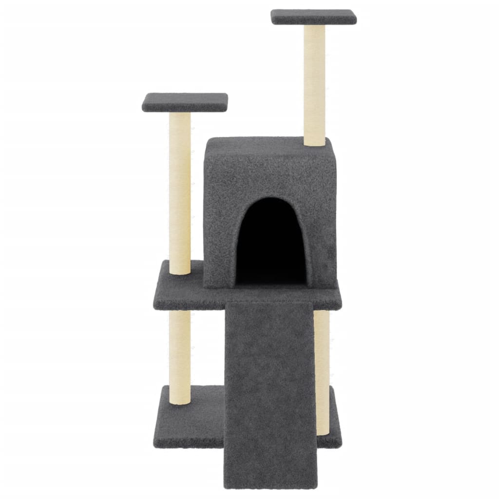 Vidaxl Cat Furniture avec Sisal Scratch Posts 110 cm Gris foncé