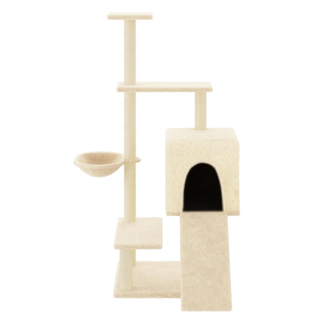 Vidaxl Cat Furniture avec Sisal Scratch Posts 130,5 cm Crème -Colored