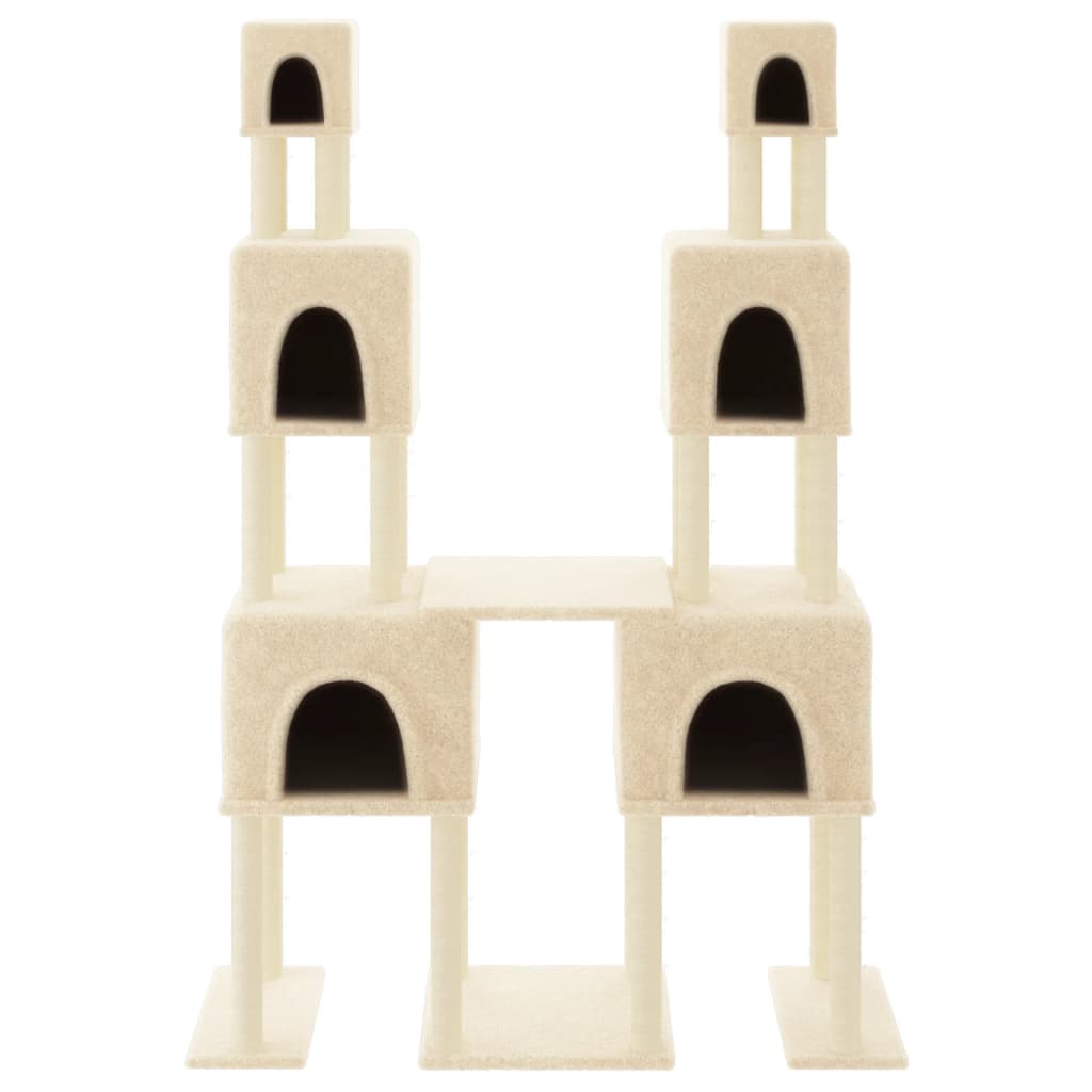 Vidaxl Cat Furniture with Sisal Scratch Posts 199 cm Crème -Colored
