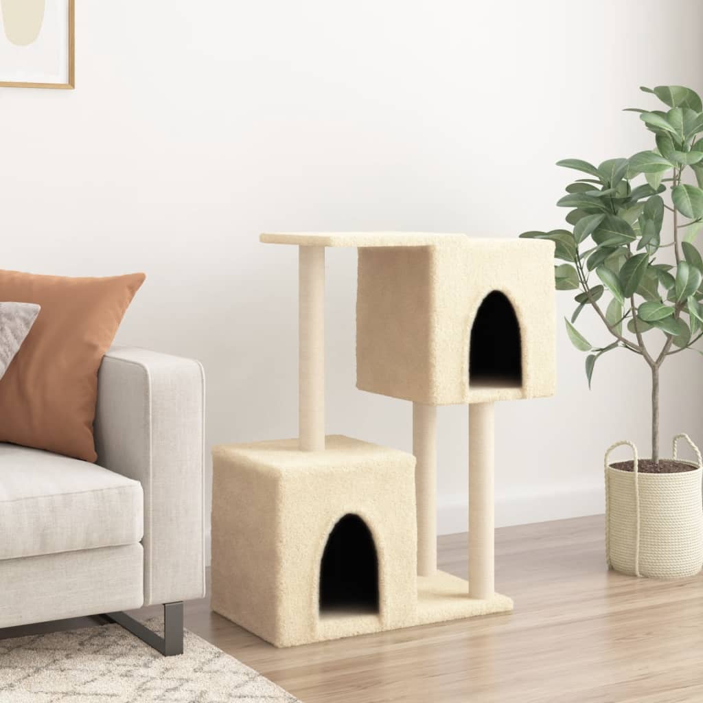 Vidaxl Cat Furniture avec Sisal Scratch Posts 86 cm Crème -Colored