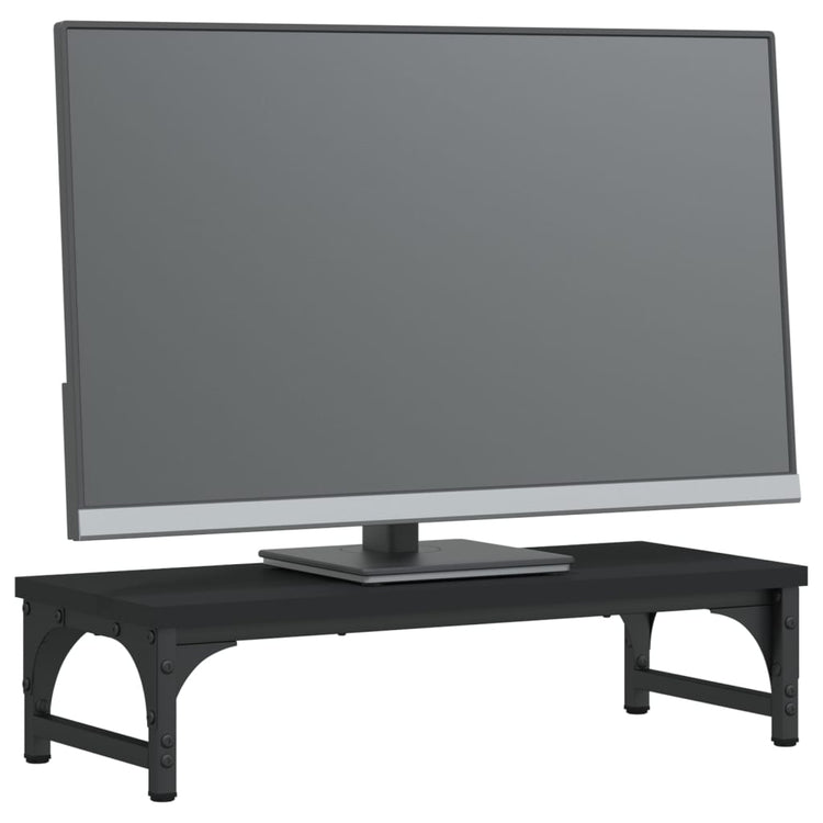 Vidaxl Monitor Standard 55x23x14 cm Bois transformé en noir