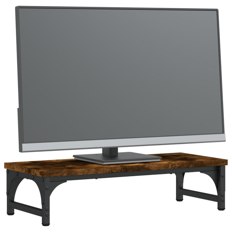 Vidaxl Monitor Standard 55x23x14 cm Couleur de chêne fumé en bois transformé de couleur