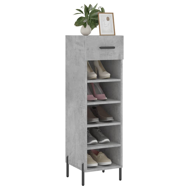 Vidaxx meuble à chaussures 30x35x105 cm dérivé du bois béton gris