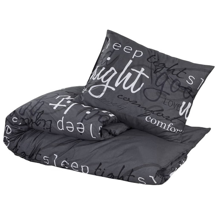 Ensemble de découverte de couette Vidaxl 225x220 cm Coton noir
