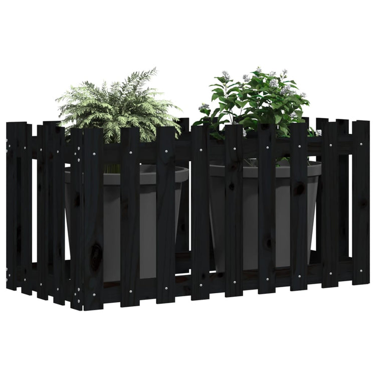 Vidaxl Planter Insense HEK Design 100x50x50 cm Pine Wood Black