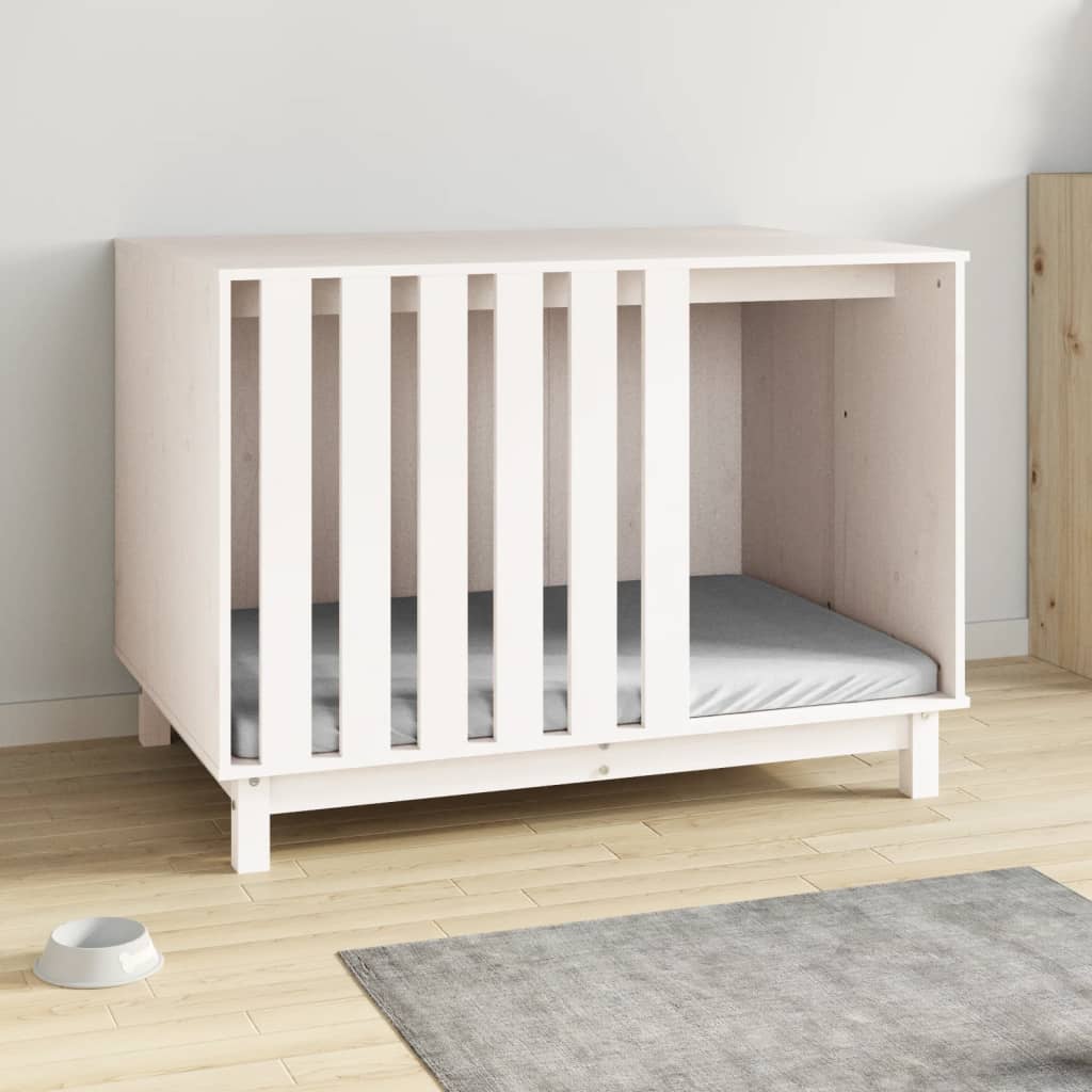 Vidaxl Dog Loft 100x70x72 cm Pine solide blanc