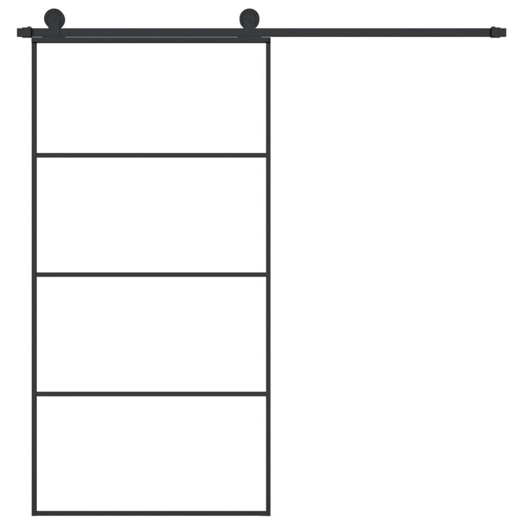 Vidaxl Porte coulissante avec pâte 102.5x205 cm en verre ESG et aluminium