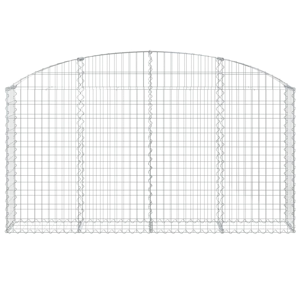 Vidaxl schanskorf voûté 200x30x100 120 cm fer galvanisé