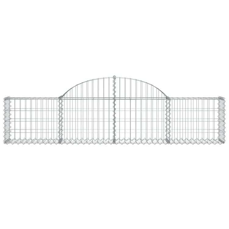 Vidaxl schanskorf voûté 200x30x40 60 cm fer galvanisé