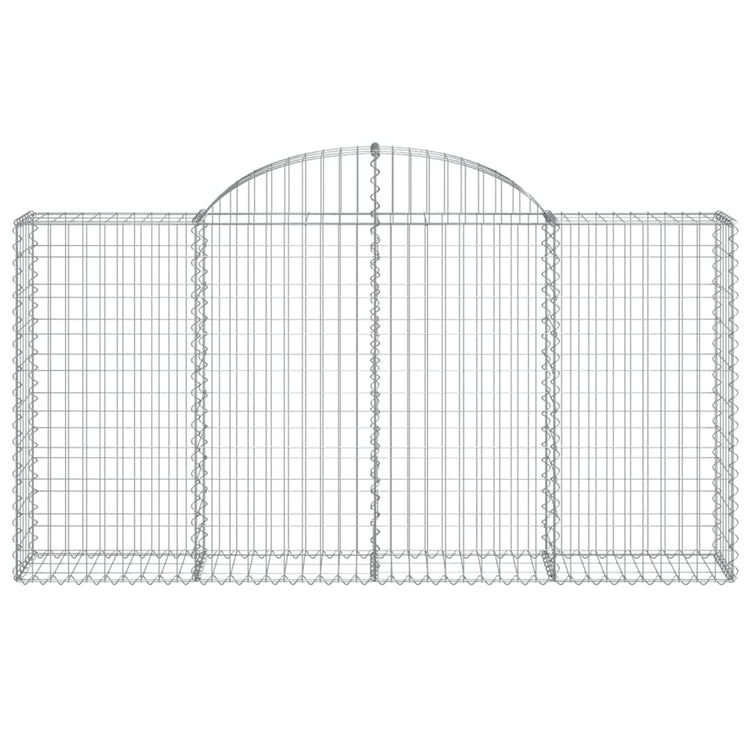 Vidaxl schanskorf voûté 200x30x100 120 cm fer galvanisé