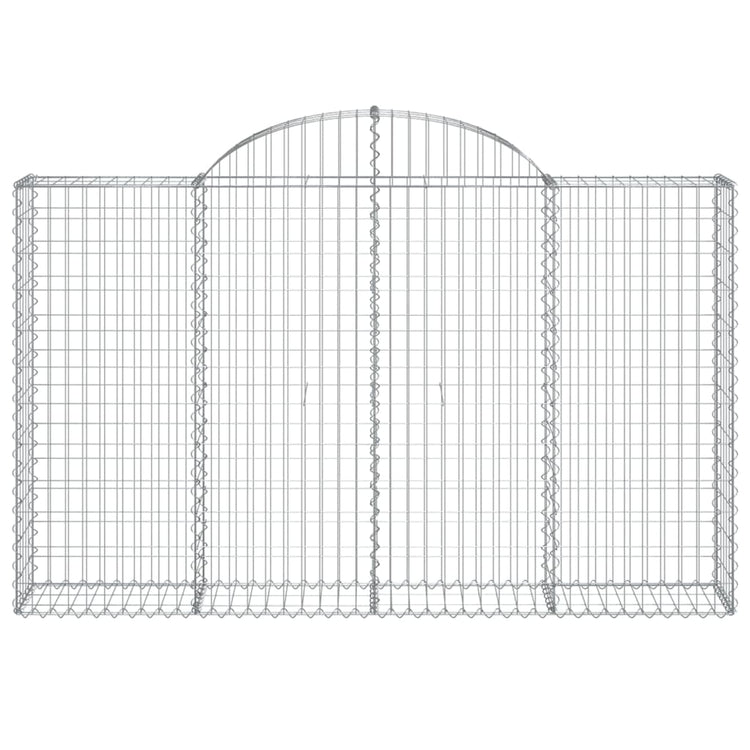 Vidaxl schanskorf voûté 200x30x120 140 cm fer galvanisé