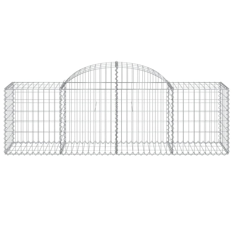 Vidaxl schanskorf voûté 200x50x60 80 cm fer galvanisé