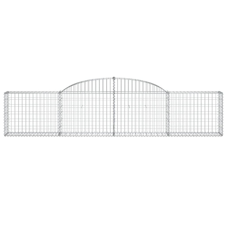 Vidaxl schanskorf voûté 300x30x60 80 cm fer galvanisé