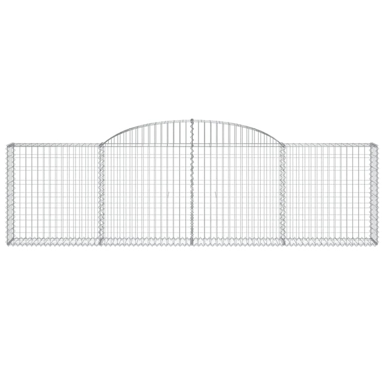 Vidaxl schanskorf voûté 300x30x80 100 cm fer galvanisé