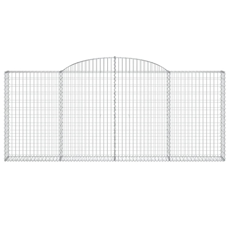 Vidaxl schanskorf voûté 300x30x120 140 cm fer galvanisé