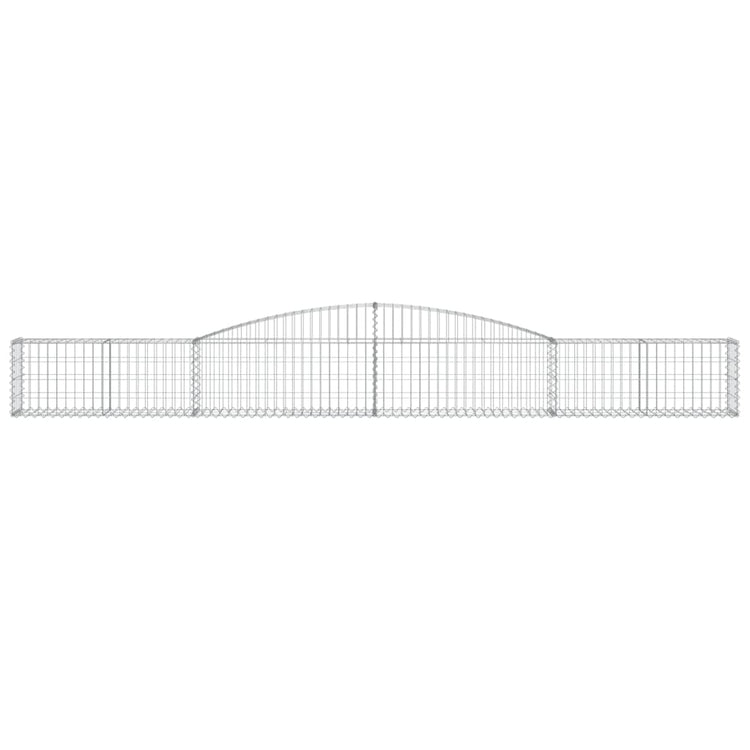 Vidaxl schanskorf voûté 400x30x40 60 cm fer galvanisé