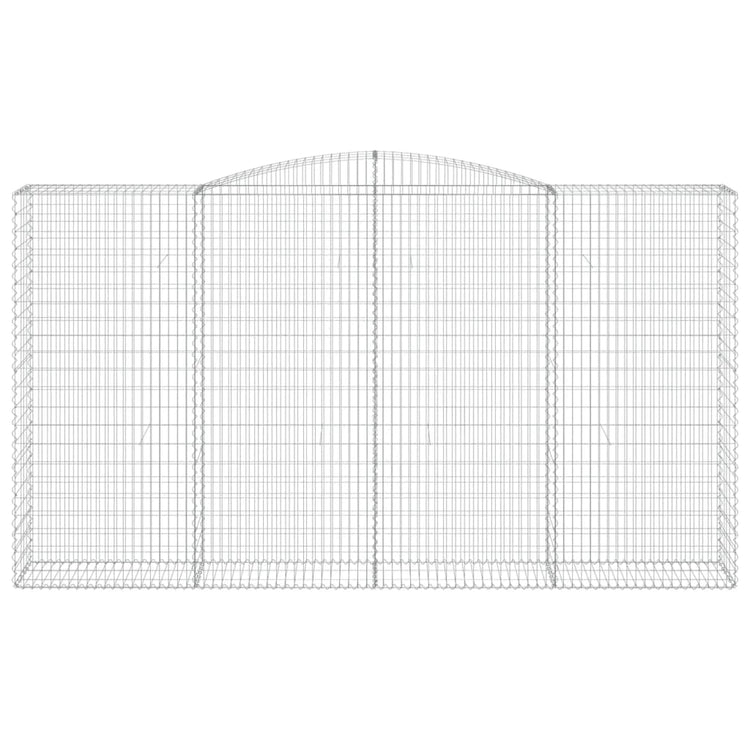 Vidaxl Schanskorf Voûté 400x50x220 240 cm fer galvanisé