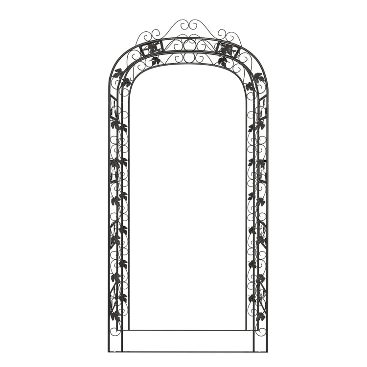 Vidaxl Gardenbog 116x45x240 cm en acier noir
