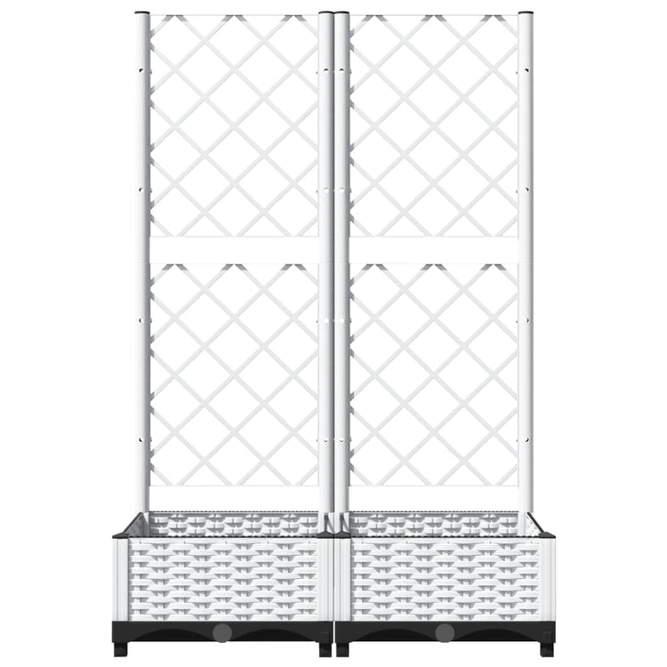 Jardinière Vidaxl avec latwerk 80x40x121,5 cm polypropène