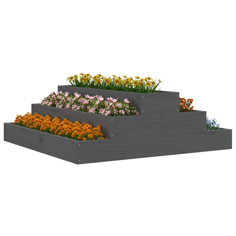 Boîte de planification Vidaxl 80x80x27 cm Green de pin solide
