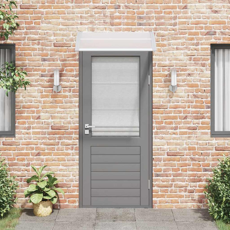 Vidaxl Porte à canopée 100x75 cm en polycarbonate gris et transparent