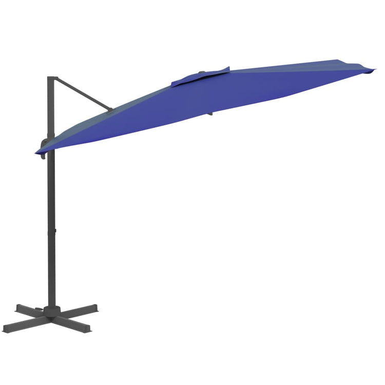 Vidaxl Parasol flottant avec poteau en aluminium 400x300 cm bleu azure