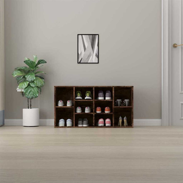 Vidaxx banc à chaussures 103x30x55 cm bois traité, chêne fumé