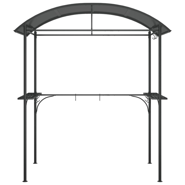 Vidaxl barbecuepavilion avec planches latérales 220x115x230 cm anthracite en acier