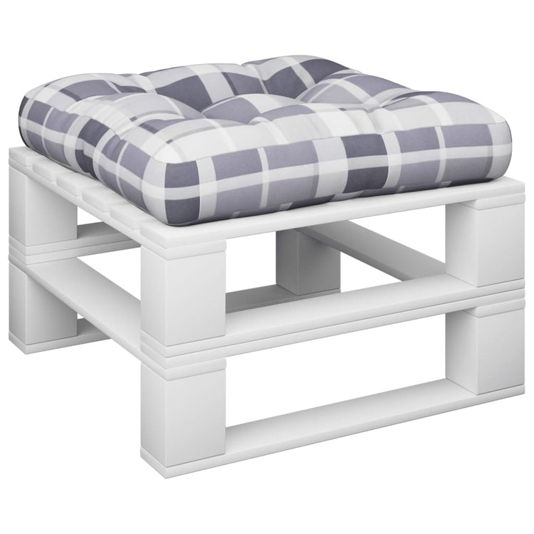 Coussin de palette vidaxl 50x50x12 cm tissu motif diamant gris
