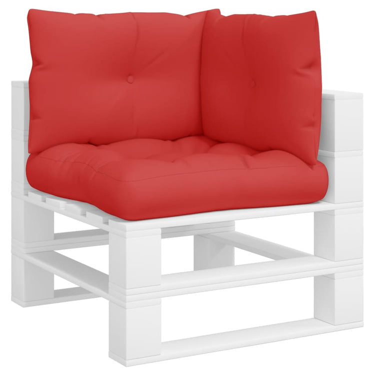 Coussins de palette vidaxl 3 st tissu rouge