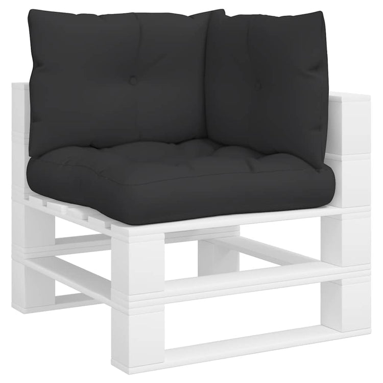 VidaXL coussins de palette 3 pcs tissu noir