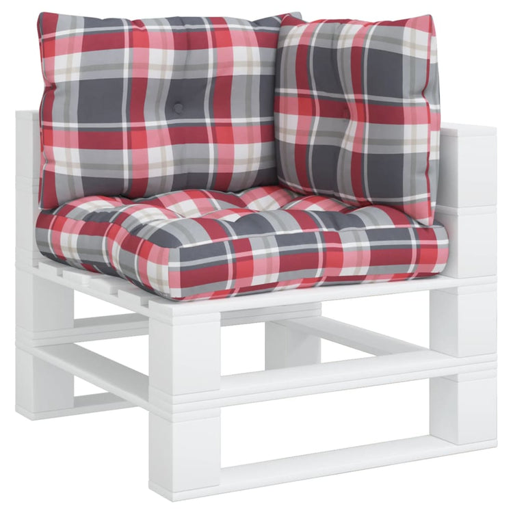Coussins de palette vidaxl 3 tissu de motif Stedcase rouge