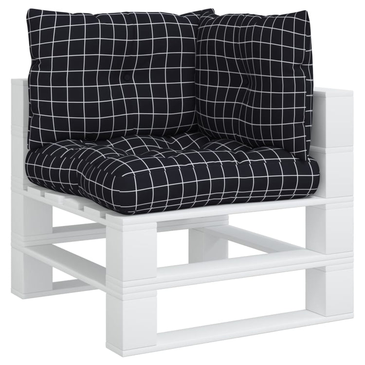 Coussins de palette vidaxl 3 stedcase motif oxford tissu noir