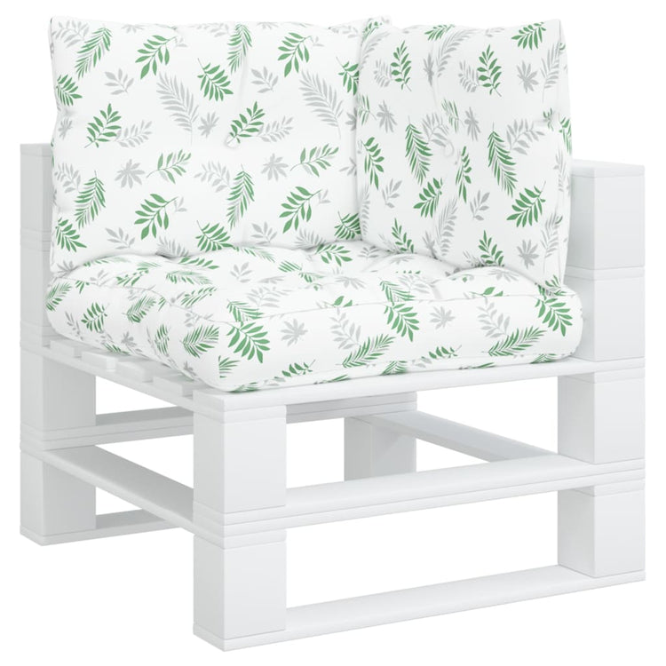 Coussins de palette vidaxl 3 Modèle de feuille de feuille oxford tissu