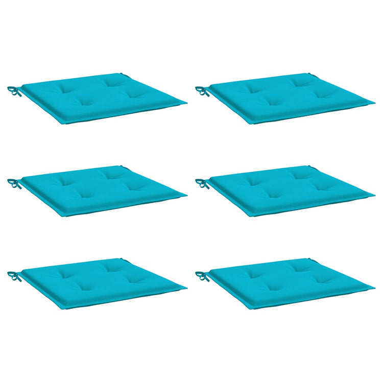 Vidaxl Garden Chair Cushions 6 PCS 40x40x3 cm TURNIE TURQUISE