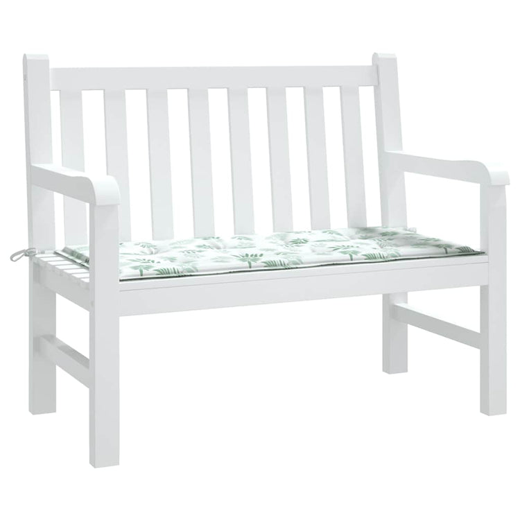 Vidaxl jardin banc coussin 120x50x3 cm motif de feuille de tissu oxford