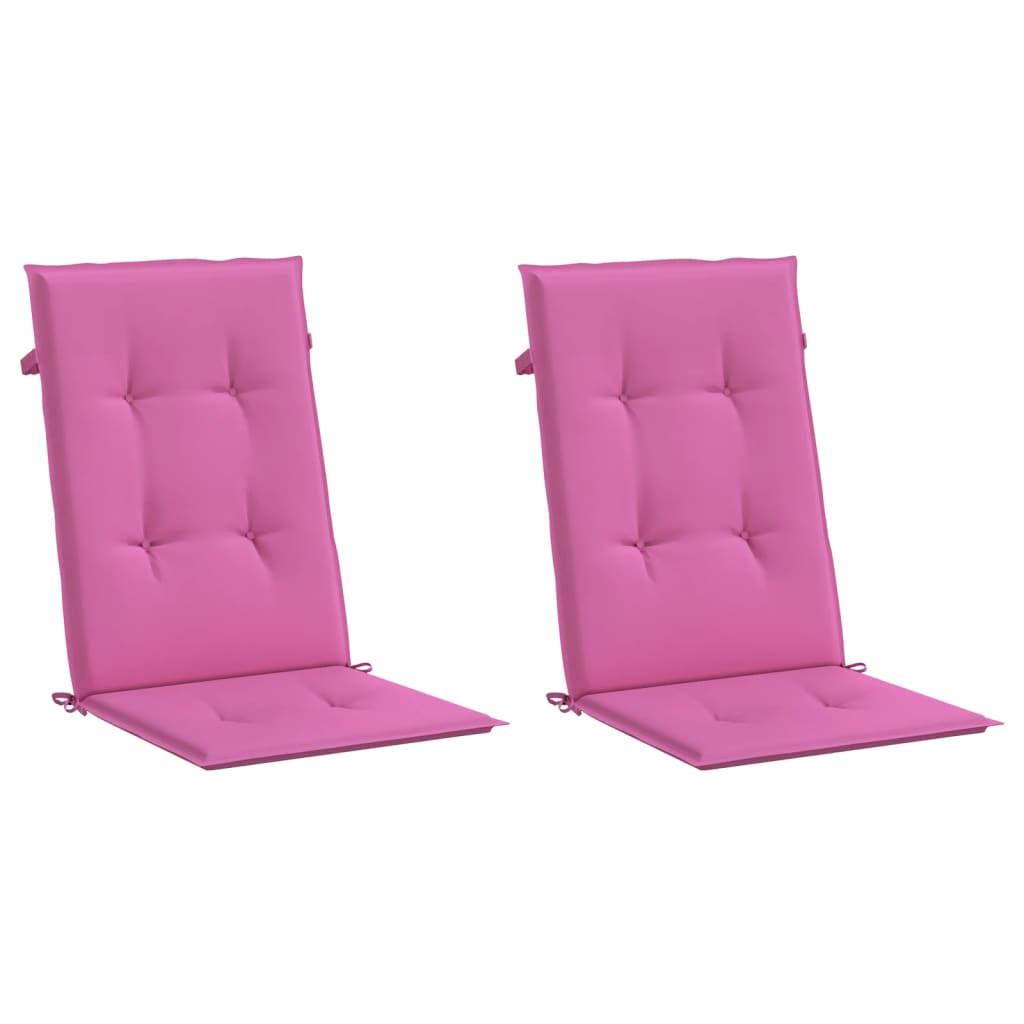 Vidaxl Garden Chair coussins High BackRest 2 St 120x50x3 cm Tissure rose