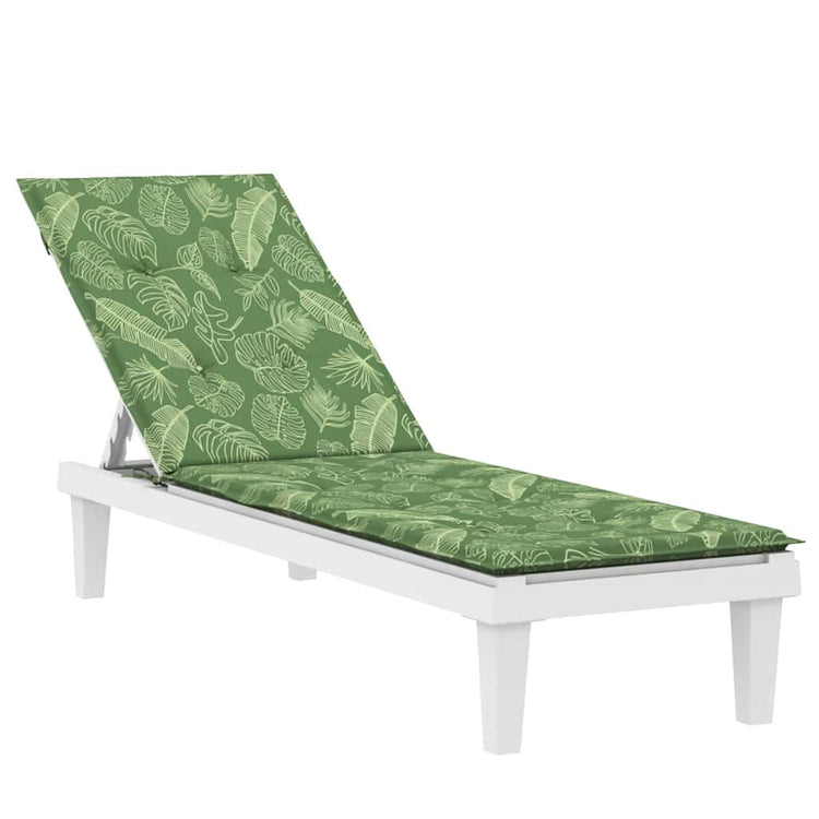 Vidaxl Patio chaise coussin motif de feuille de feuille oxford tissu