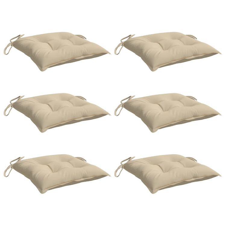 Coussins de palette vidaxl 6 ST 50x50x7 cm Oxford tissu beige