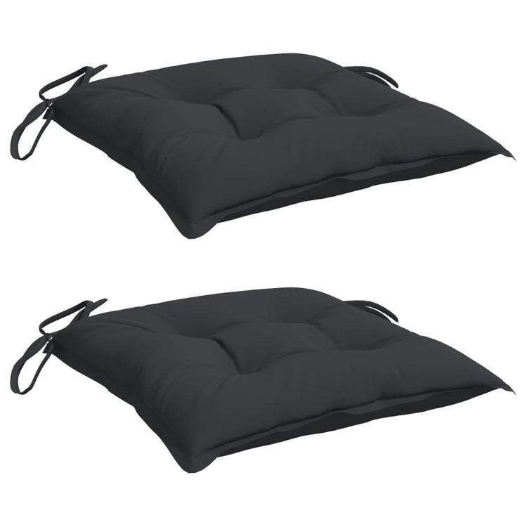 Coussins de palette vidaxl 2 st 50x50x7 cm tissu oxford noir