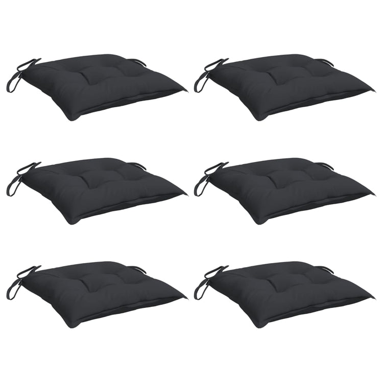 Coussins de palette vidaxl 6 st 50x50x7 cm tissu oxford noir