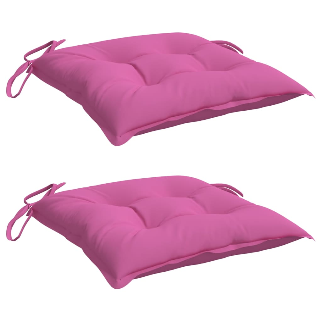 Coussins de chaise Vidaxl 2 ST 50x50x7 cm Oxford tissu rose