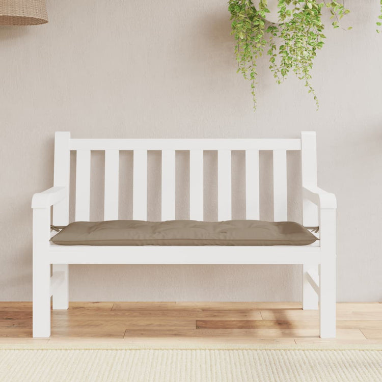 Vidaxl jardin banc coussin 120x50x7 cm oxford tissu taupe