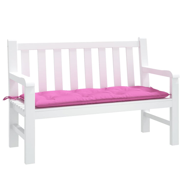 Vidaxl jardin banc coussin 120x50x7 cm tissu rose