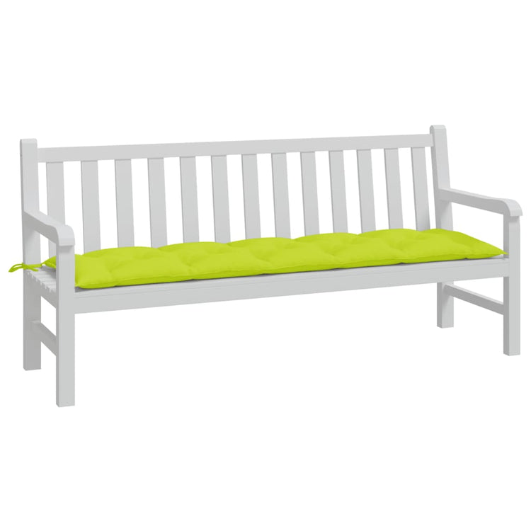 VidaXL coussin de banc de jardin 180x50x7 cm tissu oxford vert vif