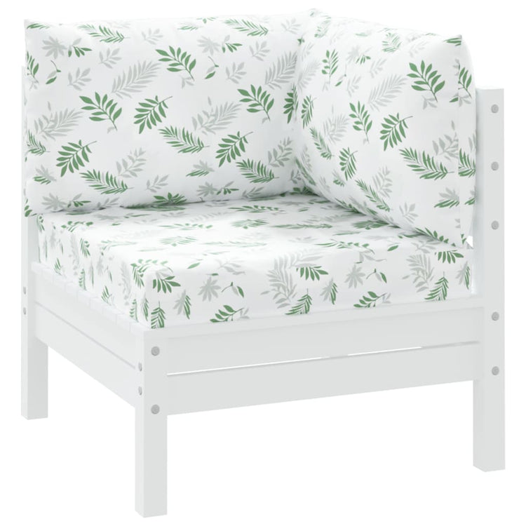 Coussins de palette vidaxl 3 Modèle de feuille de feuille oxford tissu