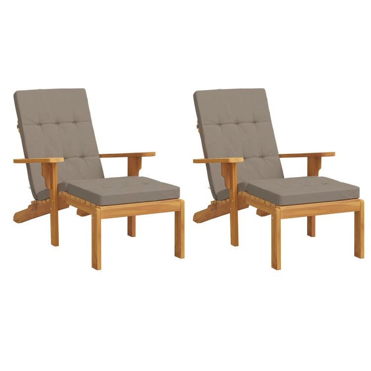 Coussins de chaise de patio vidaxl 2 st oxford tissu taupe
