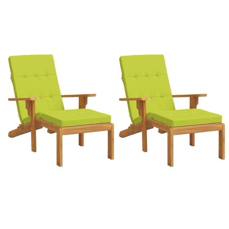 Coussins de chaise de patio vidaxl 2 tissu st oxford vert brillant